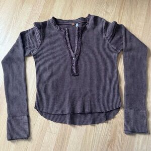 Free People Purple Thermal Top
